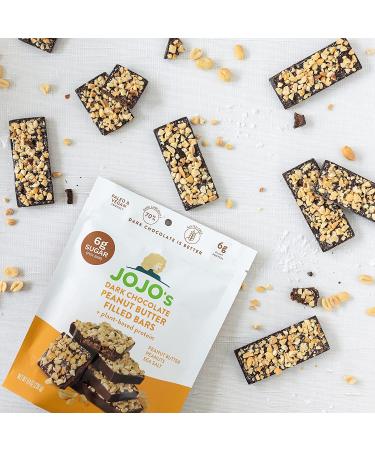 JOJO's Dark Chocolate Bars with Plant Based Protein | Low Sugar, Low Carb, Vegan, Paleo & Keto Friendly | Healthy Snack | Peanut Butter Delight 7 Count - 8.4oz Bag - Buy Online on GoSupps.com