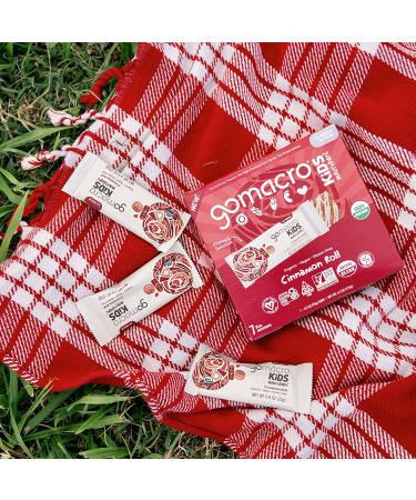 GoMacro Kids MacroBar Organic Vegan Snack Bars - Cinnamon Roll (7 Count - 0.9 oz Bars) - Buy Online on GoSupps.com