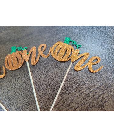 24Pcs Glitter Pumpkin One Cupcake Toppers- Pumpkin Birthday Baby Shower Party Decorations Pumpkin 1st Birthday Cake Decorations Fall 1st Birthday Party Cupcake Picks Pumpkin Cupcake Toppers - Buy Online on GoSupps.com