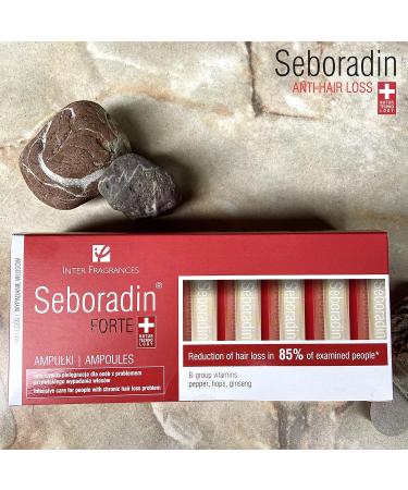 Seboradin Hair Loss Ampoules for Men & Women 14 x 5.5ml Hair Care Serum with Vitamins & Natural Extracts - Effective Scalp Treatment - Buy Online on GoSupps.com