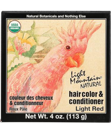 Light Mountain Henna Hair Color & Conditioner- Red Red - 4 Oz. - Powder