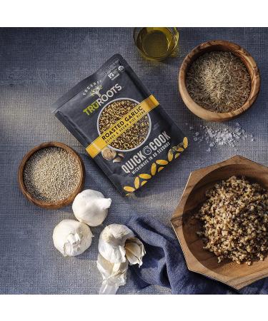 TruRoots Organic Quick Cook Roasted Garlic Quinoa & Brown Rice Blend - 8.5oz (Pack of 8) | Ready in 60 Secs, USDA Organic, Non-GMO - Buy Online on GoSupps.com