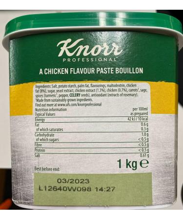 Knorr Gluten Free Chicken Bouillon Paste 1kg (Pack of 1) - Buy Online on GoSupps.com
