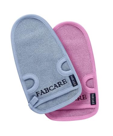 Fabcare premium peeling glove face peeling sponge 2 pieces - peeling glove for body & face - exfoliating gloves for peeling & body scrub - suction cups & ebook - Dermatest very good 2 pieces mix - Buy Online on GoSupps.com