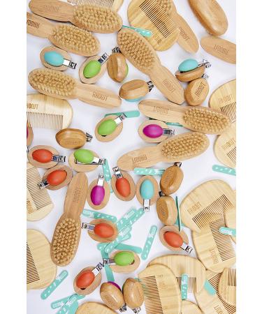 Rhoost Deluxe Baby Nail Clipper - Ergonomic Bamboo & Silicone Design for Infants & Toddlers - Teal - Buy Online on GoSupps.com