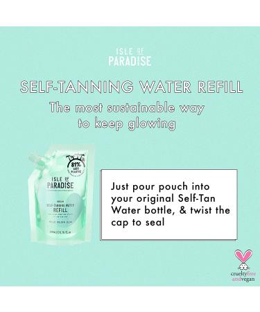 Isle of Paradise Self-Tanning Water Refill - Vegan & Cruelty-Free 6.76 Fl Oz Medium Golden Glow - Buy Online on GoSupps.com