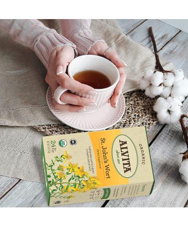 Alvita Organic St. John's Wort Herbal Tea - Premium Quality, 24 Tea Bags - Buy Online on GoSupps.com