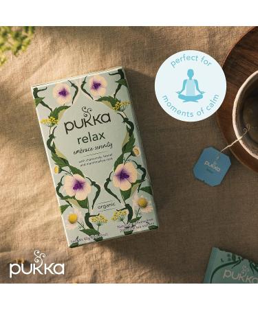 Pukka Organic Teas Relax 20ct - Calming Herbal Blend for Stress Relief - Buy Online on GoSupps.com