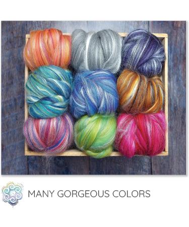 SILK MERINO Fiber for Spinning - Super Soft Combed Top Wool Roving for Felting & Craft Projects - Night Out - Buy Online on GoSupps.com