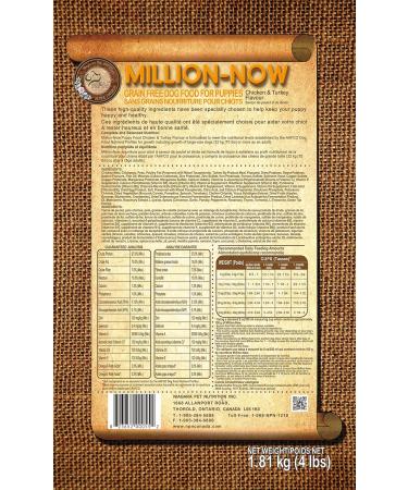 NPN Million-Now Dry Dog Food for Puppy Chicken & Turkey Flavour - 1.81 kg (4 lb) - Buy Online on GoSupps.com