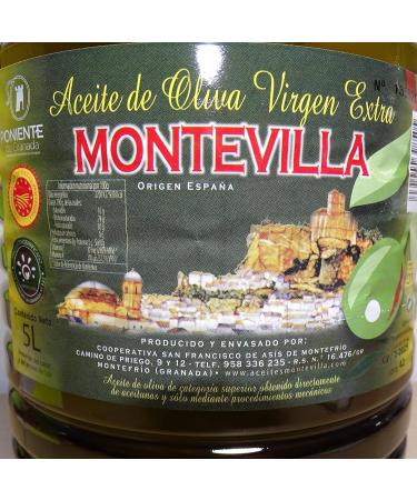 Montevilla Extra Virgin Olive Oil 5 liters New Harvest 20242025 100 Spanish Olive Oil from Andalusia Hot or Cold Use Premium Quality - Buy Online on GoSupps.com