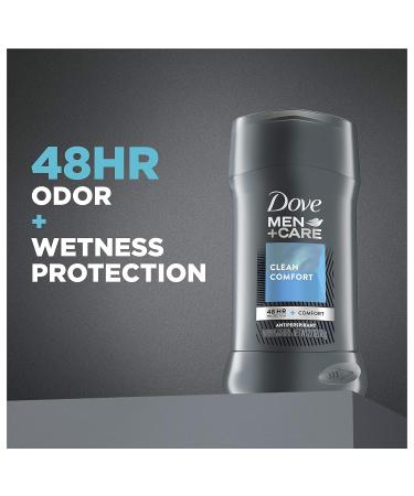 Dove Men+Care Antiperspirant Deodorant 48-Hr Sweat & Odor Protection, Clean Comfort, 2.7 oz (Pack of 3) - Buy Online on GoSupps.com