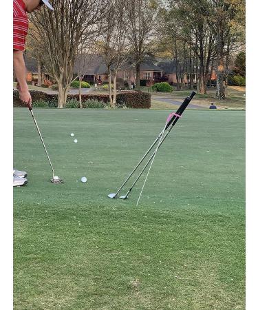 V-Shaped Golf Club Stand: Keep Clubs Clean, Dry & Visible - Durable Stainless Steel, Easy to Carry - Buy Online on GoSupps.com