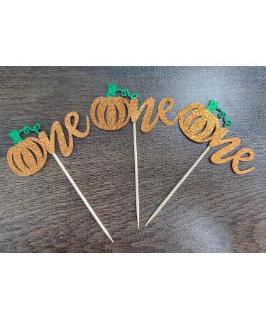 24Pcs Glitter Pumpkin One Cupcake Toppers- Pumpkin Birthday Baby Shower Party Decorations Pumpkin 1st Birthday Cake Decorations Fall 1st Birthday Party Cupcake Picks Pumpkin Cupcake Toppers - Buy Online on GoSupps.com