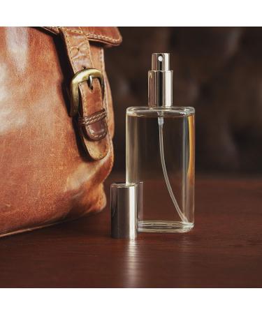 Fantasia Empty Perfume Bottle with Atomizer - 100ml Clear Glass Flakon Refillable Oval Design Silver Cap - Perfect for DIY Fragrance - Buy Online on GoSupps.com