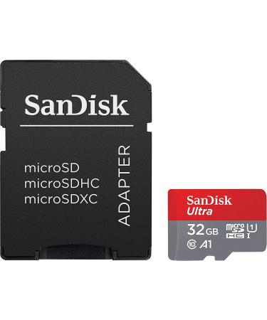 SanDisk 32GB Ultra MicroSDHC Memory Card with Adapter - 98MB/s, C10, U1, A1, Full HD - SDSQUAR-032G-GN6MA - Buy Online on GoSupps.com