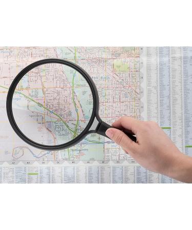 Jumbo 3X Handheld Magnifying Glass - Large 5 Inch Lens - Easy Grip Ergonomic Handle - Buy Online on GoSupps.com
