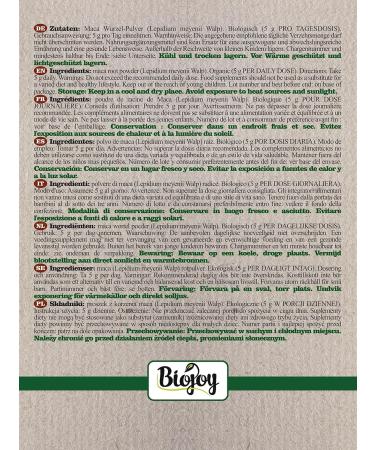 Biojoy Organic Maca powder from Peru (1kg) natural and pure (Lepidium meyenii) - Buy Online on GoSupps.com