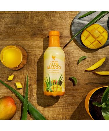  Forever Living Products Forever Aloe Mango Drinkable aloe vera gel 86% pure certified aloe vera gel with a fruity mango flavor no added sugars - Buy Online on GoSupps.com