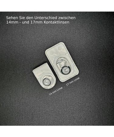 Buy Zombie Doom Design Lens - Black & White Large Colored Mini Sclera Contacts (17mm 1 Pair + Storage) - Buy Online on GoSupps.com