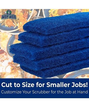5 Pack Medium Duty XL Blue Scouring Pads - 10x4.5in Multipurpose Scrubbing Sponges for Kitchens, Bathrooms, Counters, and Floors - Buy Online on GoSupps.com