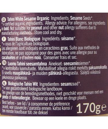 Biona Organic Tahini White 170g - Buy Online on GoSupps.com