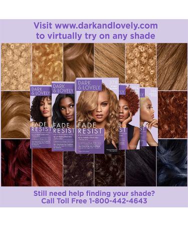 Dark and Lovely Fade Resist Jet Black Hair Color - Argan Oil & Vitamin E for Brilliant Shine - 100% Gray Coverage - 1 Count - Buy Online on GoSupps.com
