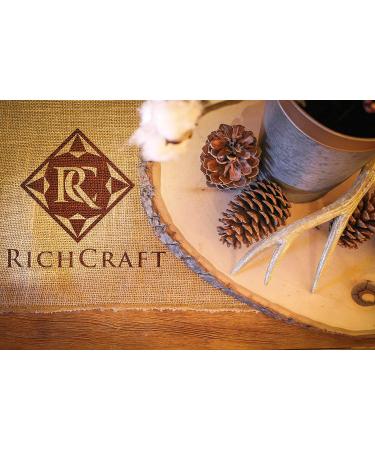 Richcraft 12x10yd NO-FRAY Burlap Roll - Natural Long Fabric with Finished Edges | Ideal for Weddings, Crafts & Decor - No Mess Decorating Solution - Buy Online on GoSupps.com