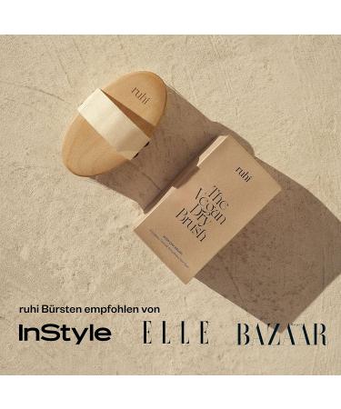 Ruhi Body Brush - Vegan & 100% Natural Sisal Bristles | FSC-Certified Beech Wood | Plastic-Free Dry Brush for Cellulite - International Shipping - Buy Online on GoSupps.com