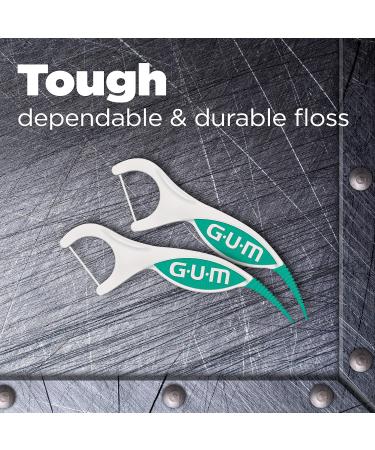 GUM Professional Clean Plus Flosser Picks, Promotes Healthier Gums, Comfort-Pick for Gentle Massage, Fresh Mint Flavour, Teal & White, 60 Flossers (1 Bag) - Buy Online on GoSupps.com