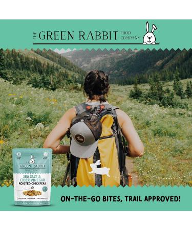 The Green Rabbit Gluten Free Roasted Chickpeas Sea Salt & Apple Cider Vinegar - Healthy Snacks High Plant-Based Protein & Fibre - Low Fat Sugar & Calories - Vegetarian & Vegan Friendly - 6x 60g - Buy Online on GoSupps.com