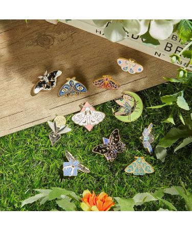 13-Piece Enamel Butterfly Moth Pins Set - Cool Steampunk Badge for Girls & Women | Perfect for Backpacks & Clothes - Buy Online on GoSupps.com