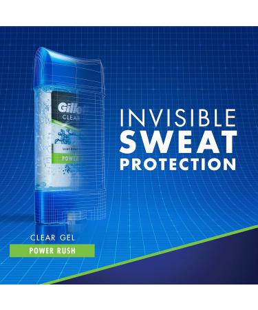 6 Pack Gillette Clear Gel Power Rush 4oz Anti-perspirant Deodorant Stick - Buy Online on GoSupps.com