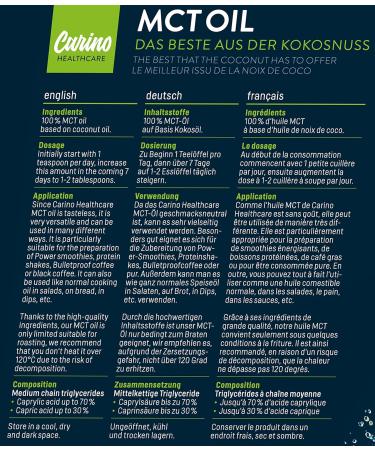 100% Coconut MCT Oil for Bulletproof Coffee & Ketogenic Diet | Vegan Odorless 500ml - Buy Online on GoSupps.com