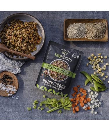 TruRoots Organic Quick Cook Vegetable Medley  Quinoa and Brown Rice Blend  8.5 Ounce (Pack of 8)  Ready to Eat in 60 Seconds  Certified USDA Organic  Non-GMO Project Verified - Buy Online on GoSupps.com