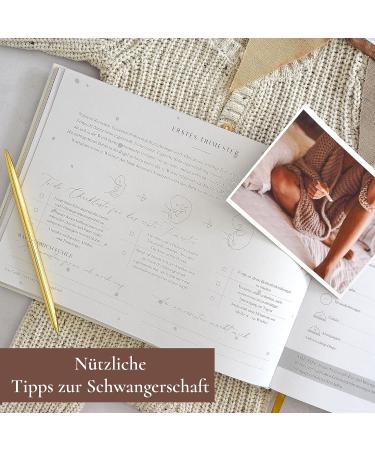 High-Quality Pregnancy Diary - Calendar Scrapbook Checklist & Organizer - Gold Pregnancy Album - Buy Online on GoSupps.com