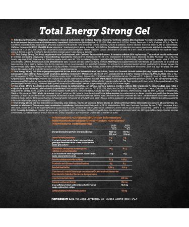 NAMEDSPORT SUPERFOOD Total Energy Strong Gel Lemon Flavour Box of 24 x 40ml sachets - Buy Online on GoSupps.com