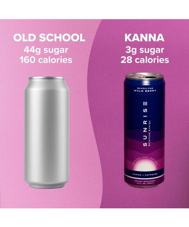 Kanna Extract Energy Drink | Kanna L-Theanine Ashwaganda Blend To Uplift Mood Calm & Focus | 100 mg Organic Caffeine | 28 Cal No Artificial Sweeteners 12 oz (Wild Berry- 4 Pack) - Buy Online on GoSupps.com