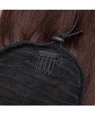 SEGO Yaki Ponytail Hair Extension - 22 Dark Brown Braid with Drawstring - 100g Quality Hairpiece for Stylish Looks - Buy Online on GoSupps.com