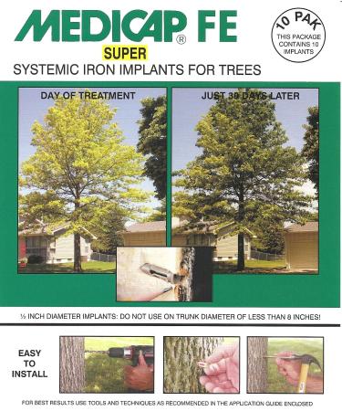 Medicap 10-Pack FE SUPER Systemic Iron Tree Implants for Control of Iron Chlorosis 1/2-Inch