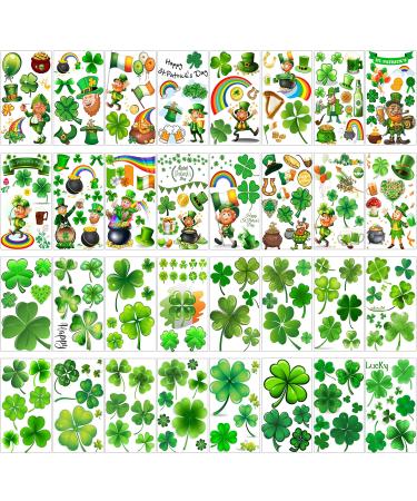 VANTATY 32 Sheets 248+ PCS St Patricks Day Tattoos For Kids Girls Boys Women Men Adults  Saint St. Patrick's Day Accessories Shamrock Temporary Tattoo Stickers  Lucky Clover Tattoo Irish Party Favor - Buy Online on GoSupps.com