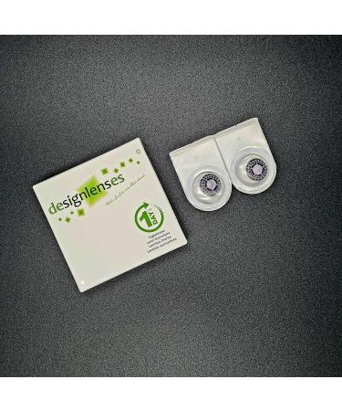 Buy Violet & Black Pentagram Pattern Daily Colored Contact Lenses | Halloween Zombie Costume & Black Butler Cosplay - 2 Pieces - Buy Online on GoSupps.com