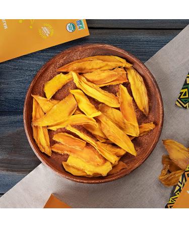 Organic Dried Mango Pack - Healthy Vegan Snacks for Kids & Adults | Tropicaux Reign | Non GMO, No Added Sugar | 3oz x 2 Pack (6oz Total) - Buy Online on GoSupps.com