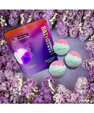 Sweet Pea Luxury Bath Bombs Set - 10 Extra Large 4.5oz Bombs - Buy Online on GoSupps.com