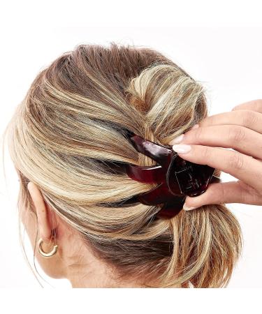 Gimme Beauty Strong ClickFit Claw Clip in Brown for All Hair Types - Trendy Hair Accessory for All Genders - Firm Hold, No-Slip Design - 1 pc - Buy Online on GoSupps.com