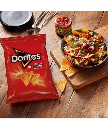 Doritos Tortilla Chips Chilli Heatwave Sharing Bag Crisps 180g | Suitable for vegetarians | Premium product | Sweet and spicy snacks for sharing with friends - Buy Online on GoSupps.com