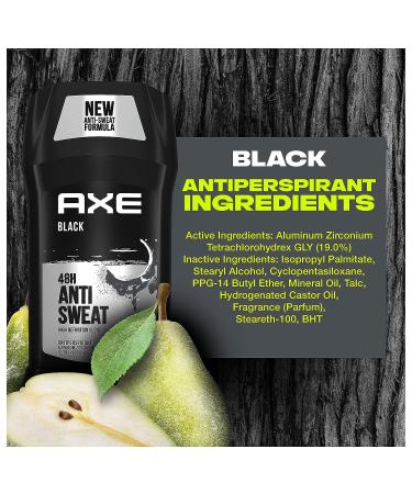 AXE Men's Antiperspirant Stick 2.7oz - 48 Hour Sweat & Odor Protection, Black Frozen Pear & Cedarwood Deodorant - Buy Online on GoSupps.com