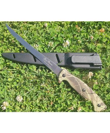 Fjord Premium filleting knife of the extra class with camouflage handle outdoor (model no. 2.2) FBA