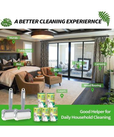 Foyer Nuage 2-in-1 Lint Roller & Brush - Extra Sticky Lint Roll for Pet Hair Clothing & Carpets 300 Sheets with 2 Handles & 5 Refills - Buy Online on GoSupps.com