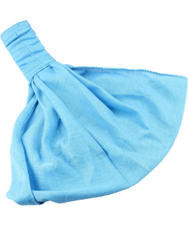 Headwrap Headband Elasticated Head Wrap Cotton In Many Colours Stretchy 3 In 1 Blue
